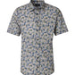 Casa Moda Overhemd Korte mouw Bloemenprint Blauw