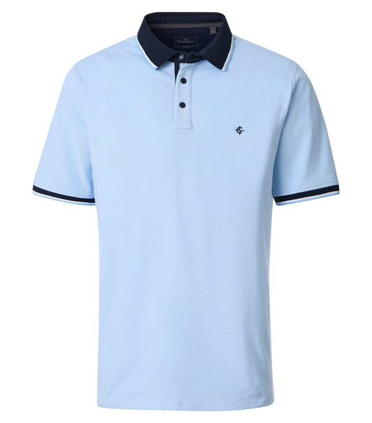 CASAMODA POLO 2-TONE KLEUR LICHTBLAUW