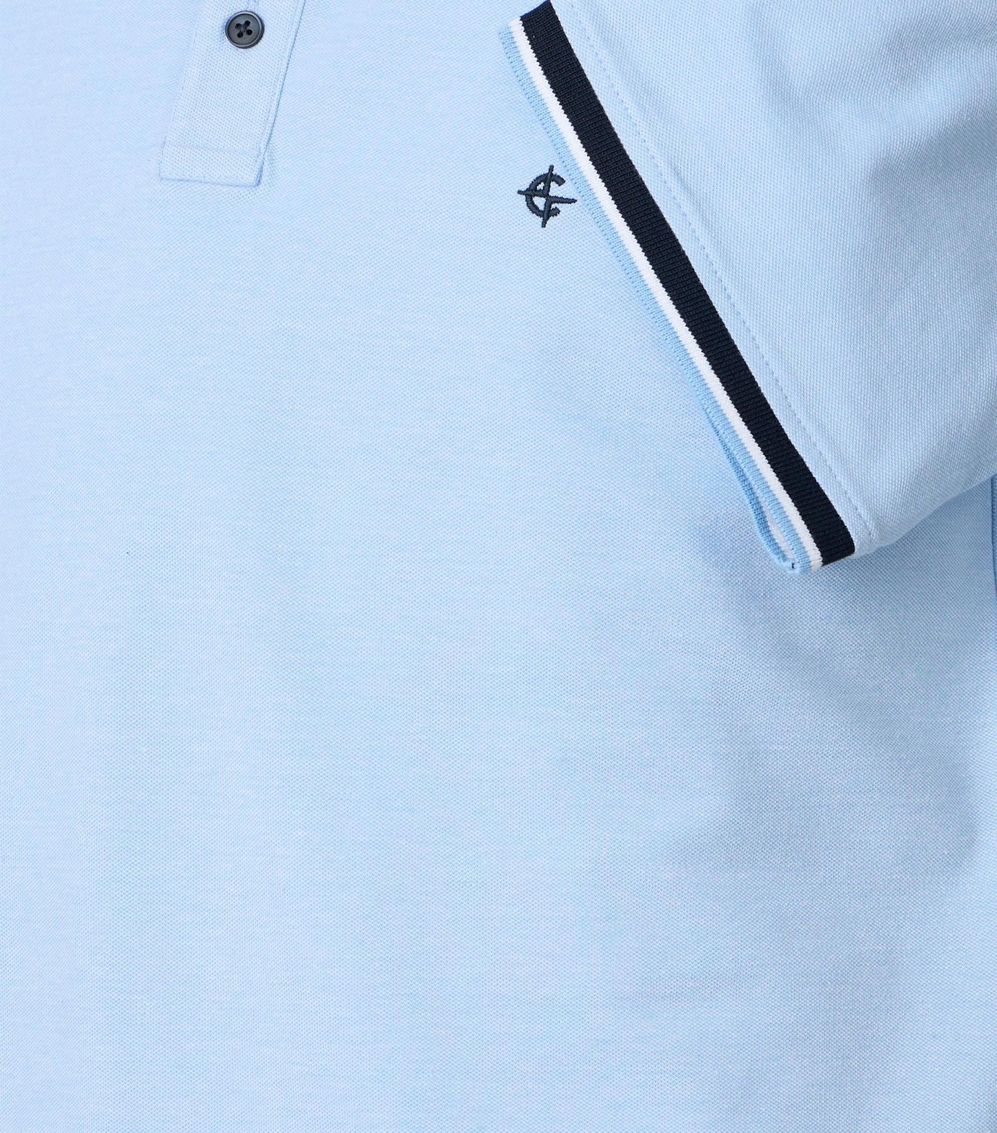 CASAMODA POLO 2-TONE KLEUR LICHTBLAUW
