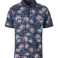 CASAMODA PATTERNED POLO KLEUR DARK NAVY