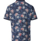 CASAMODA PATTERNED POLO KLEUR DARK NAVY