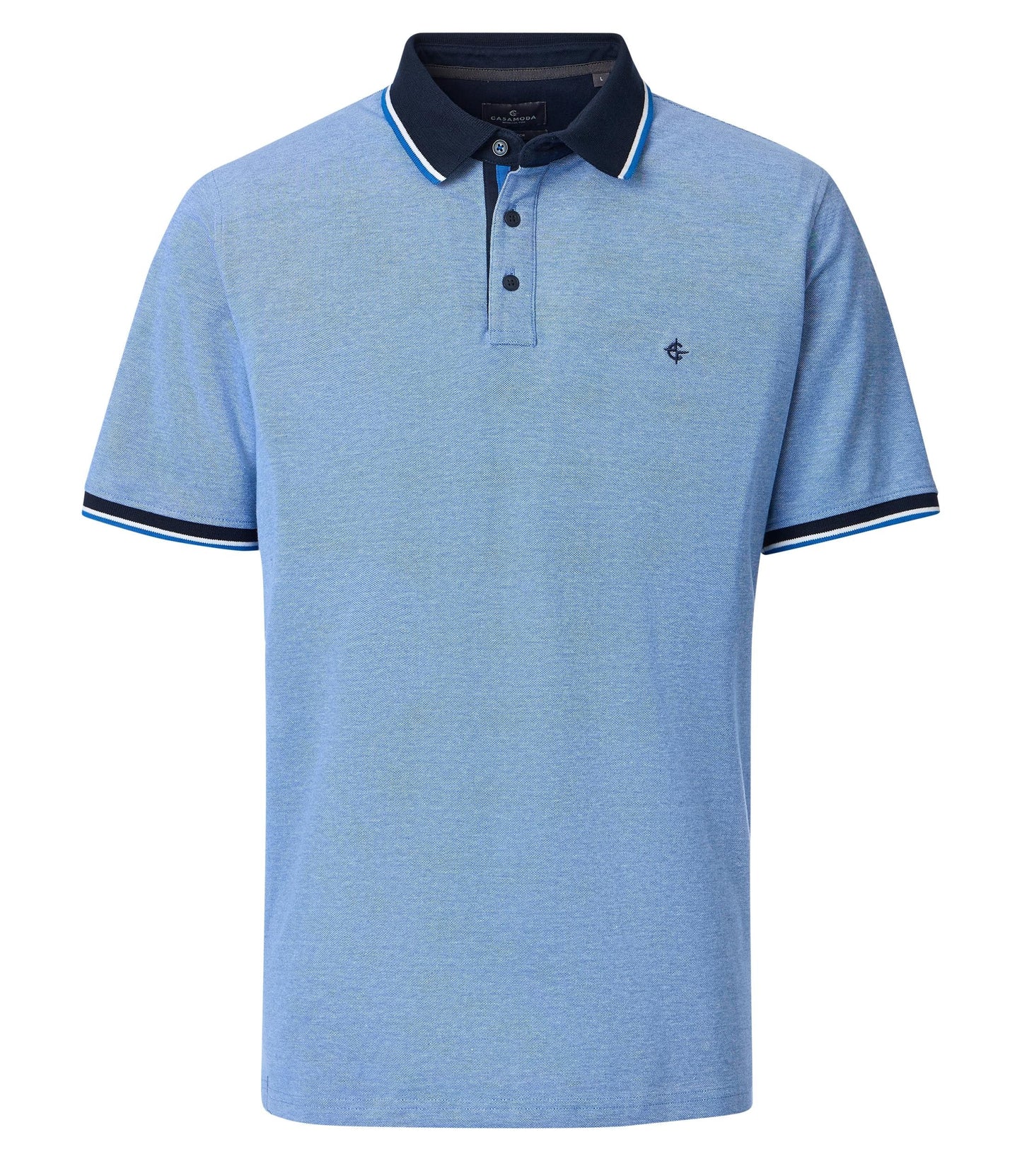 CASAMODA POLO 2-TONE KLEUR BLAUW