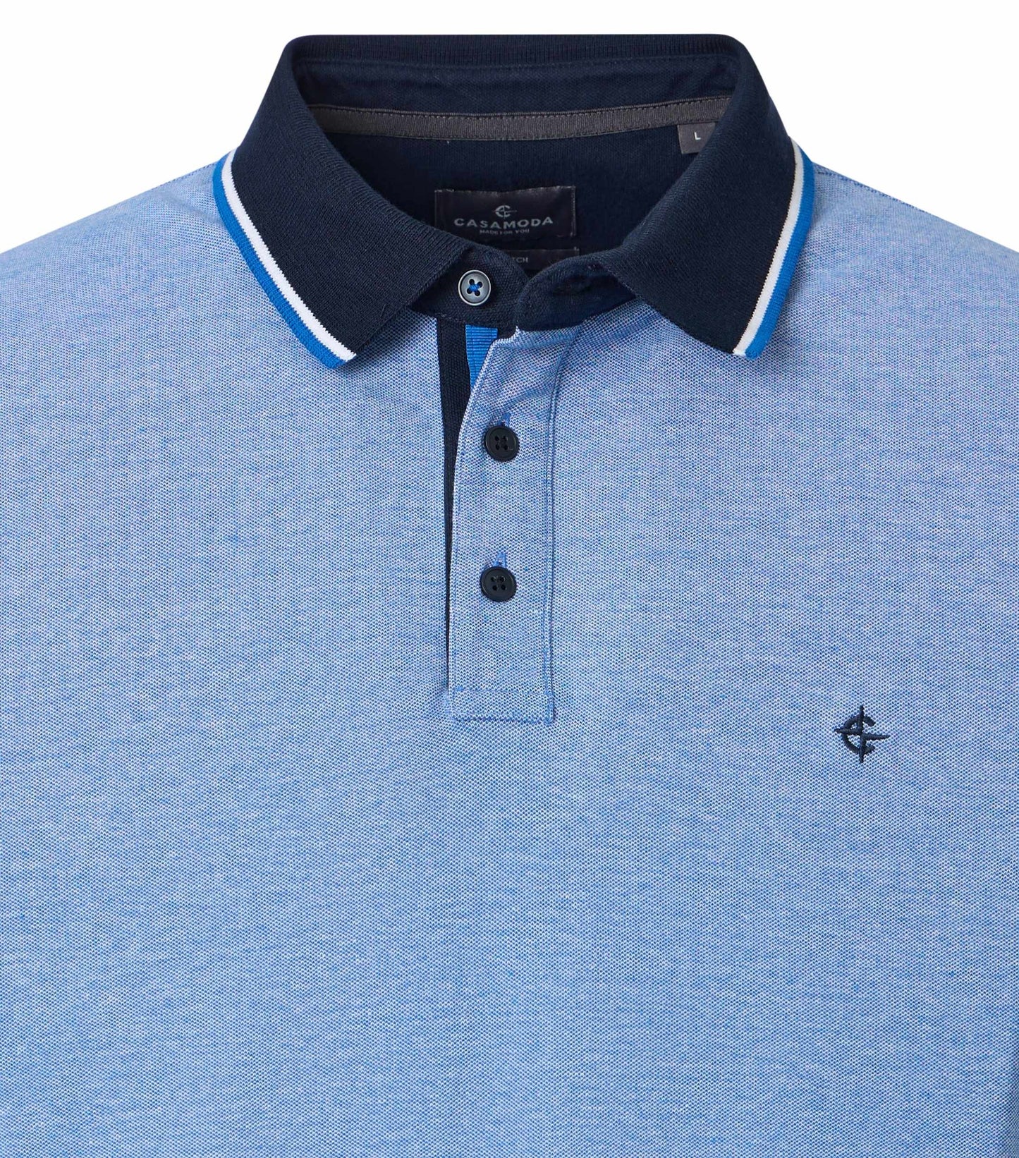 CASAMODA POLO 2-TONE KLEUR BLAUW