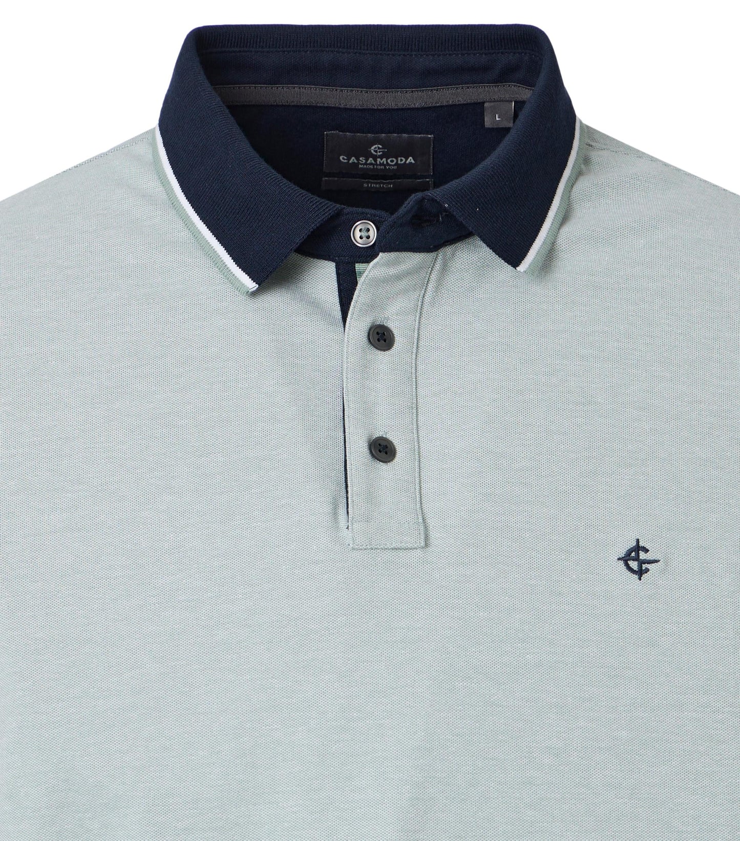 CASAMODA POLO 2-TONE KLEUR CHINOIS GREEN
