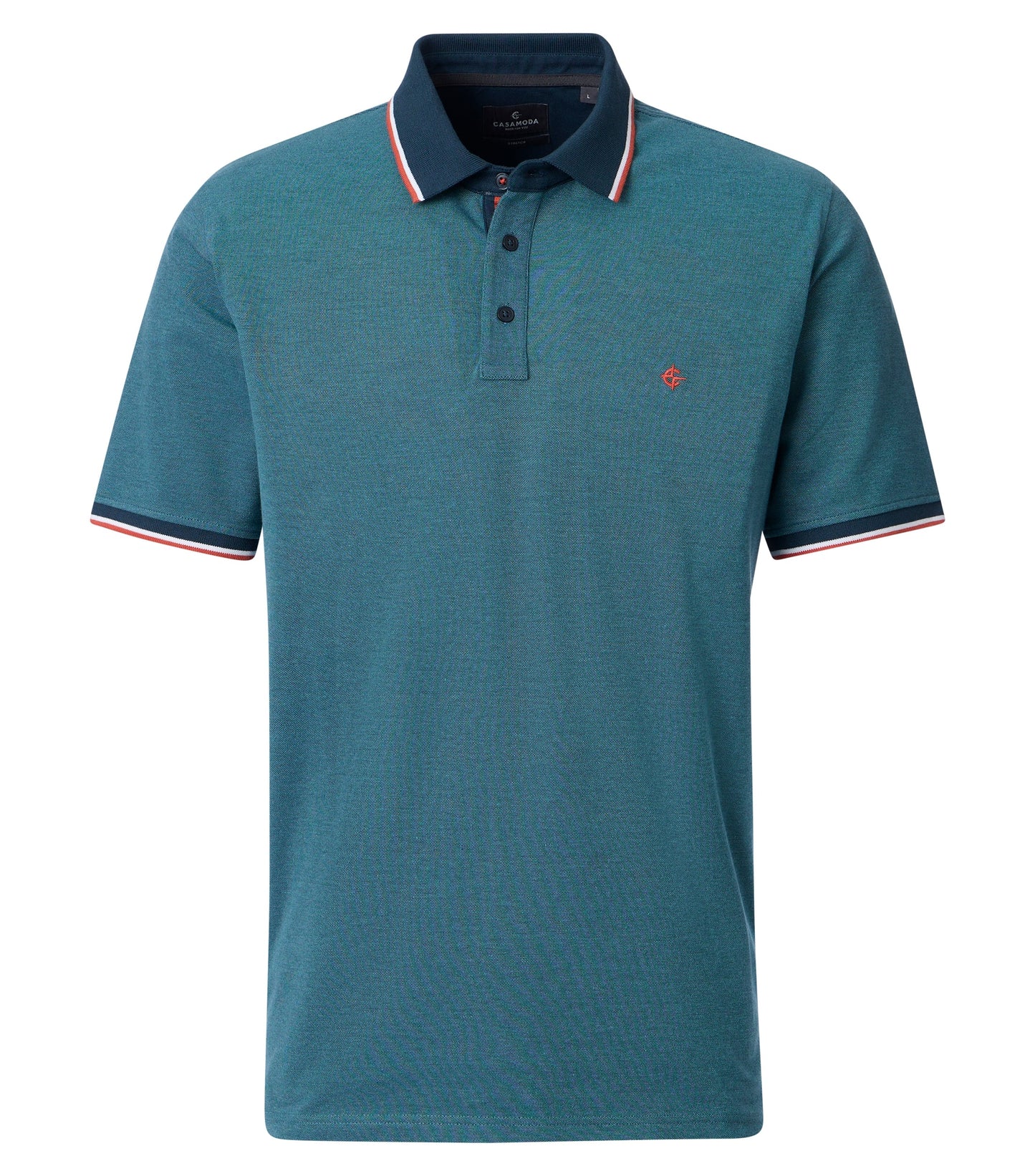 CASAMODA POLO 2-TONE KLEUR BRITTANY BLUE