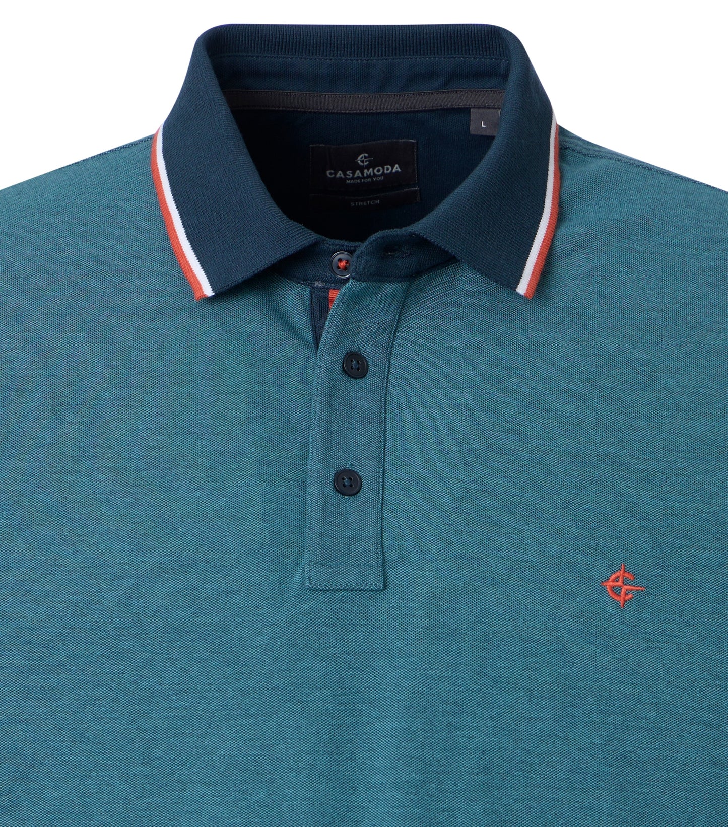 CASAMODA POLO 2-TONE KLEUR BRITTANY BLUE