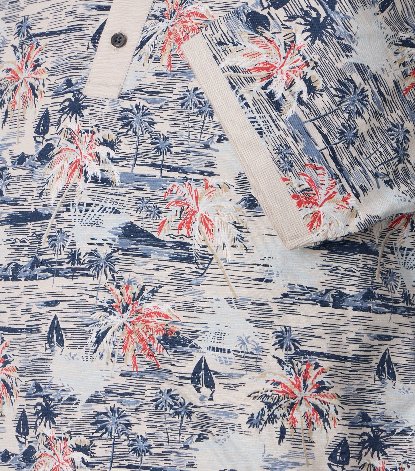 CASAMODA PATTERNED POLO KLEUR PUMICE STONE