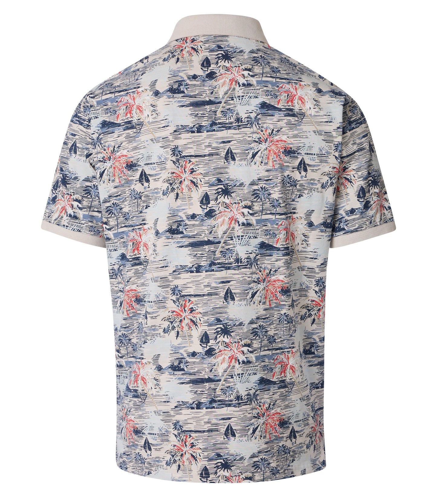 CASAMODA PATTERNED POLO KLEUR PUMICE STONE