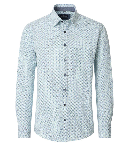 CASA MODA OVERHEMD LICHTBLAUW PRINTED