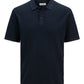 JACK&JONES  JJEGEORGE KNIT POLO SS SN PLS BLAUW
