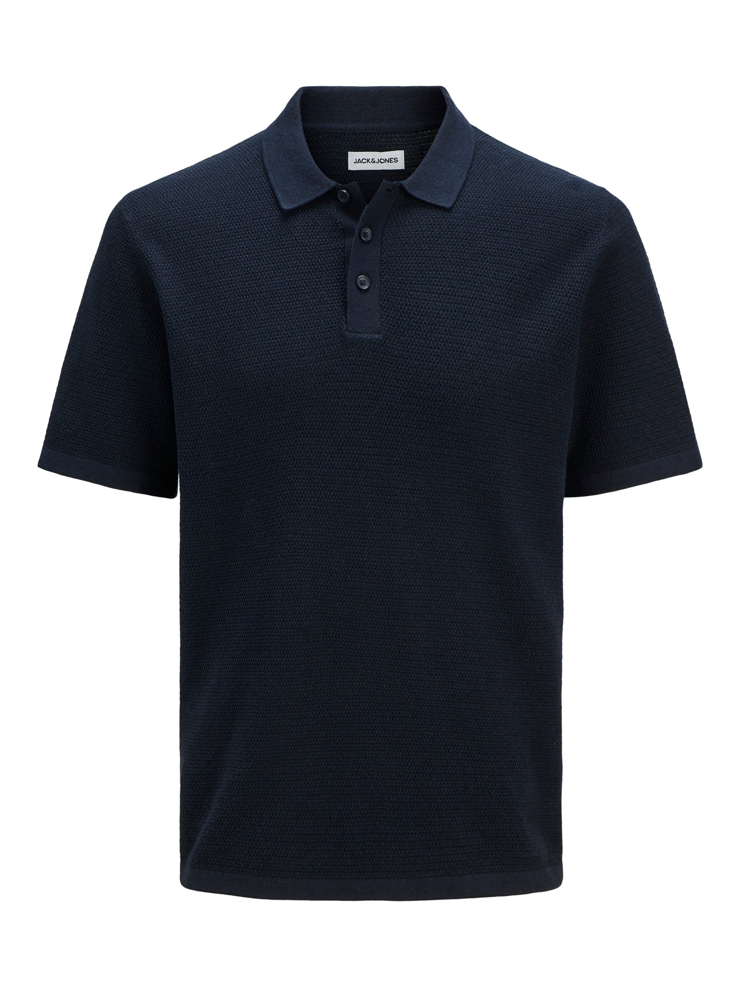 JACK&JONES  JJEGEORGE KNIT POLO SS SN PLS BLAUW