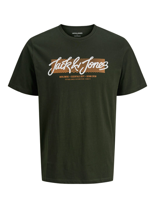 JACK&JONES  JJURBAN TEE SS CREW NECK PLS GROEN