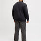 JACK&JONES  JCOPOINT SWEAT BADGE CREW NECK PLS Zwart/Grijs