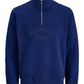 JACK&JONES  JORBLEECKER BRANDING SWEAT HIGH N BF PLS BLAUW