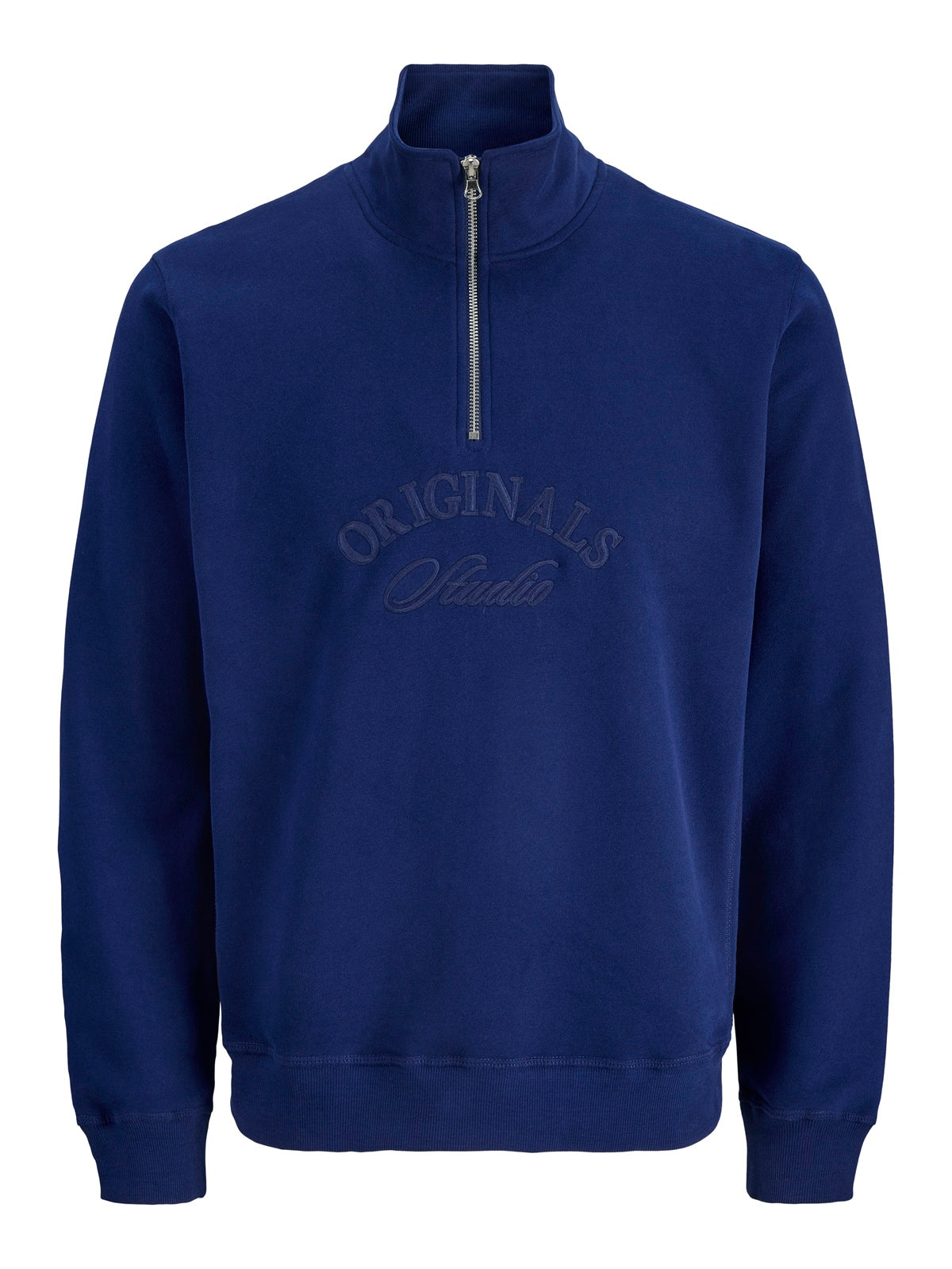 JACK&JONES  JORBLEECKER BRANDING SWEAT HIGH N BF PLS BLAUW