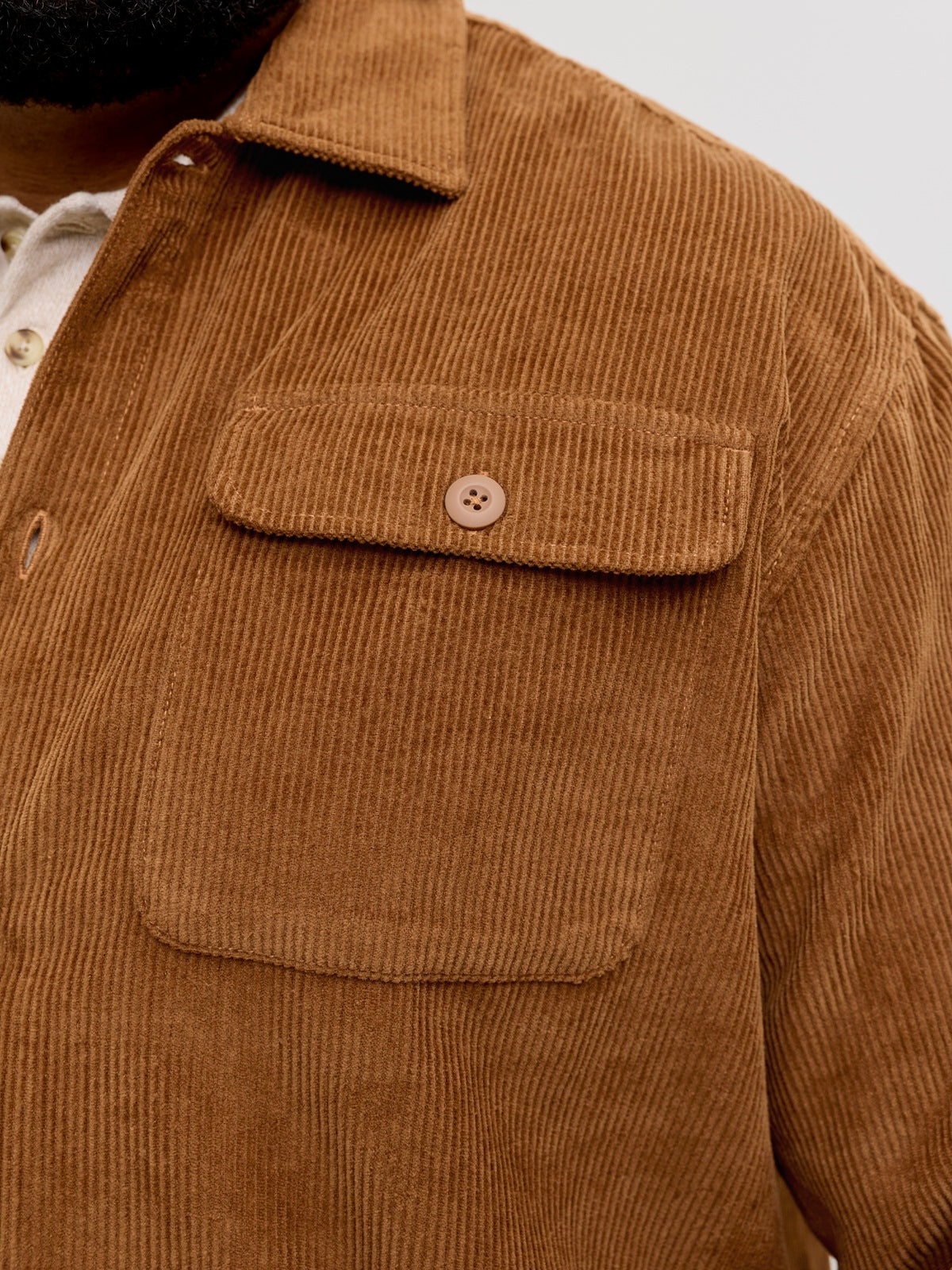 JACK&JONES  JJEREGENT CORD OVERSHIRT LS SN PLS