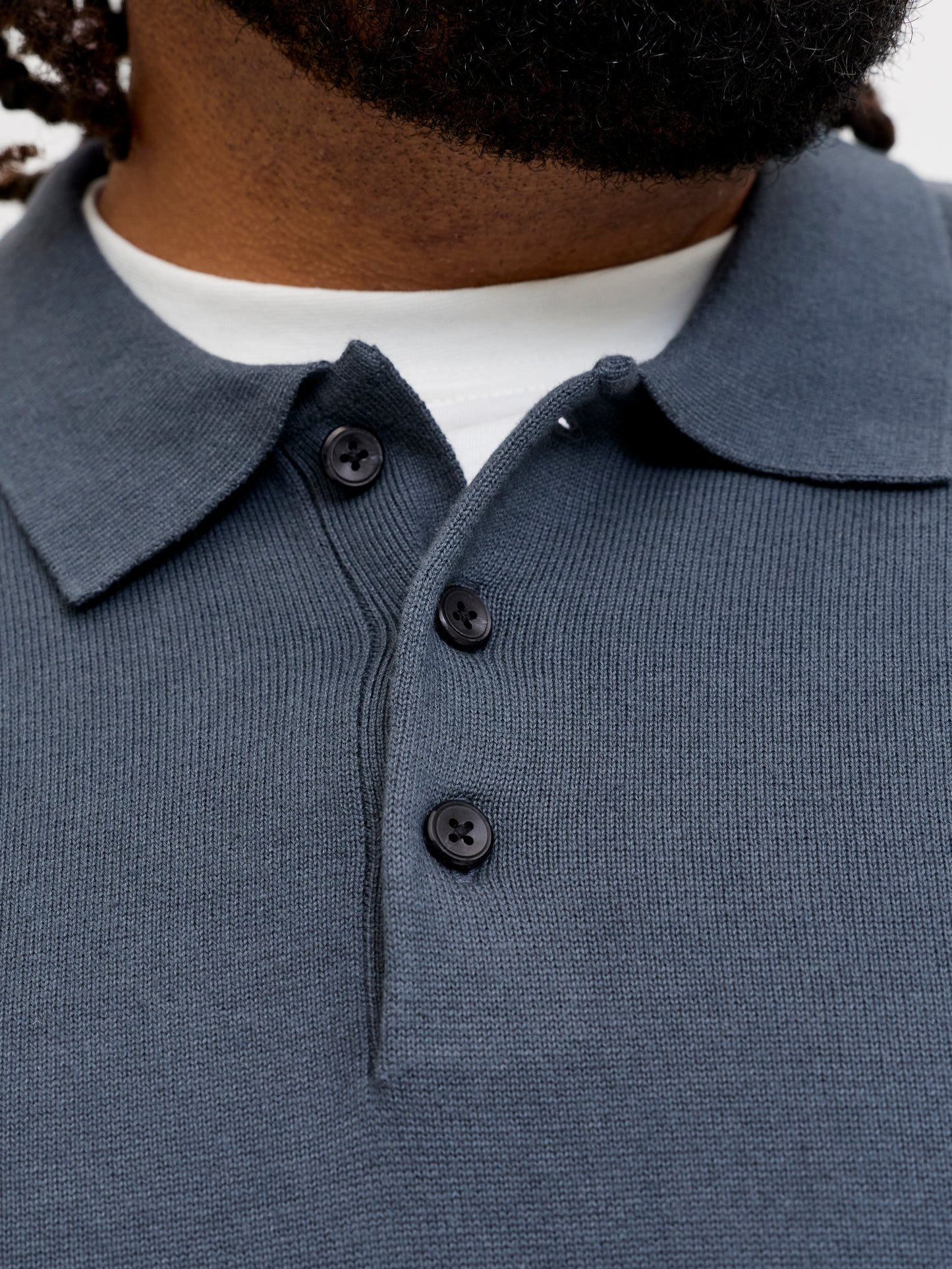 JACK&JONES  JJEBASIC KNIT LS POLO LANGE MOUW SN PLS