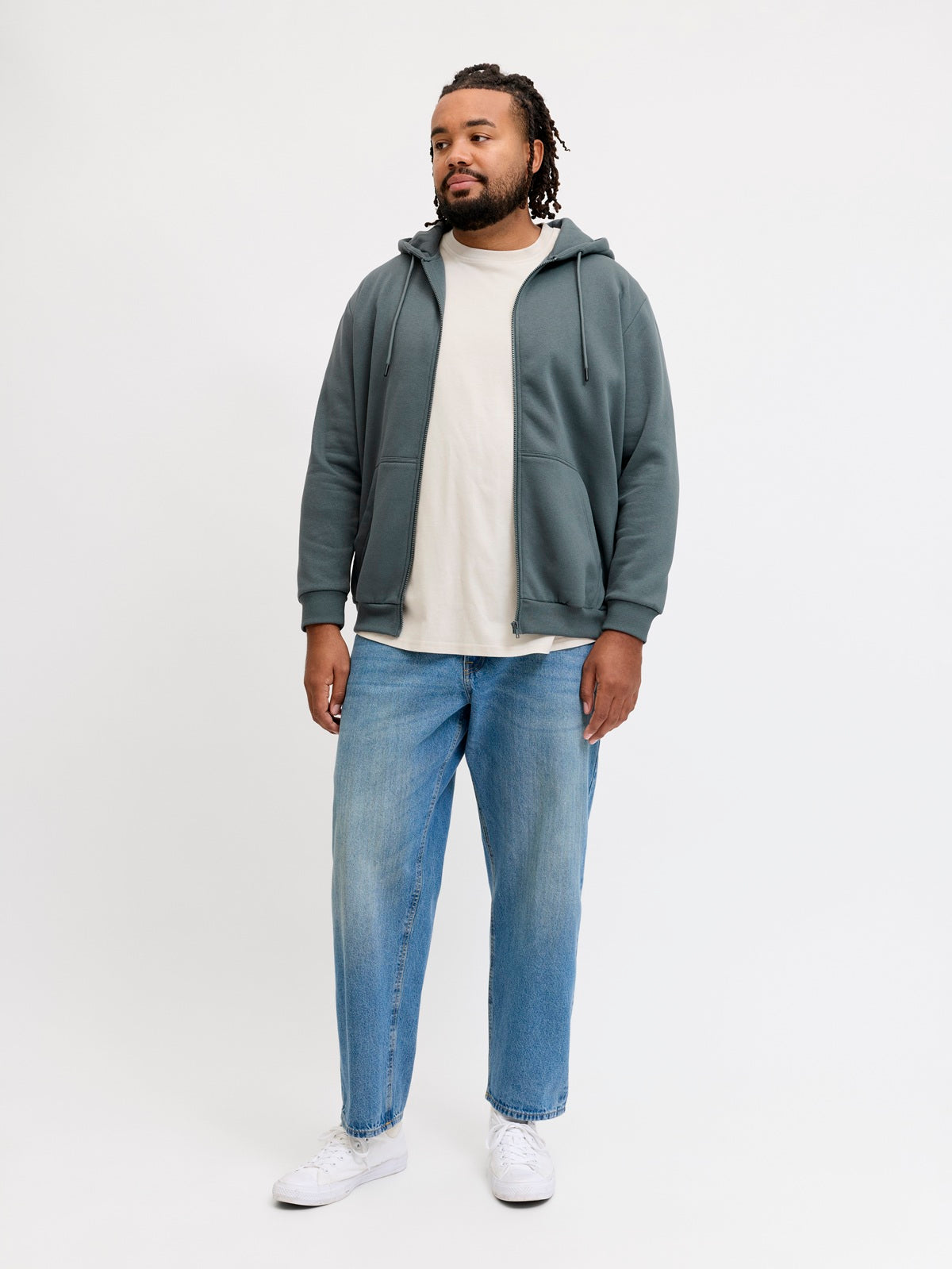 JACK&JONES  JJEBRADLEY SWEAT ZIP HOOD NOOS PLS