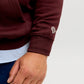 JACK&JONES JORFREDERIKSBERG MONOGRAM SWEAT BORDEAUX ROOD