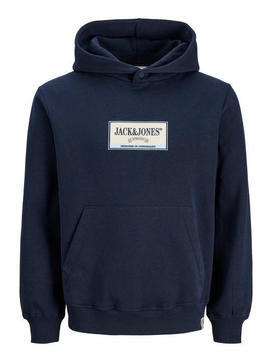 JACK&JONES JORFREDERIKSBERG GRAPHIC BOX SWEAT BLAUW