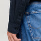 JACK&JONES  JJEFIELD MELANGE SHIRT LS SN PLS BLAUW