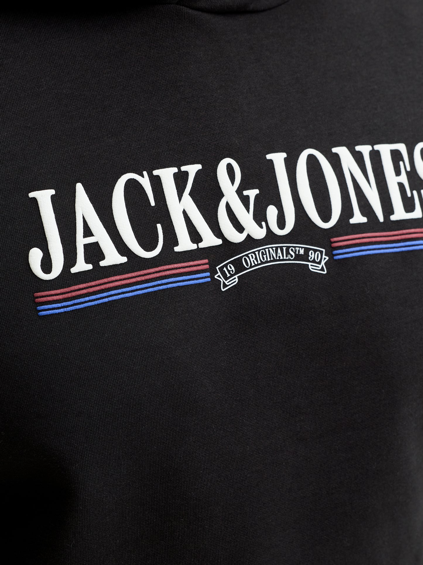 JACK&JONES JORFREDERIKSBERG GRAPHIC BOX SWEAT ZWART