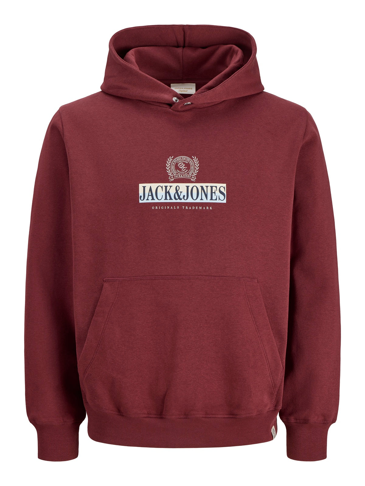 JACK&JONES JORFREDERIKSBERG GRAPHIC BOX SWEAT  ROOD