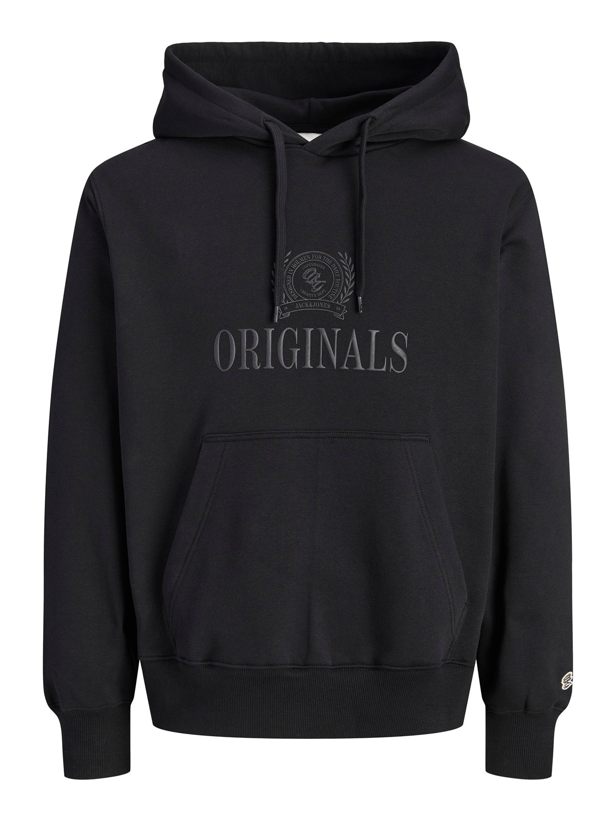 JACK&JONES JORFREDERIKSBERG MONOGRAM SWEAT ZWART
