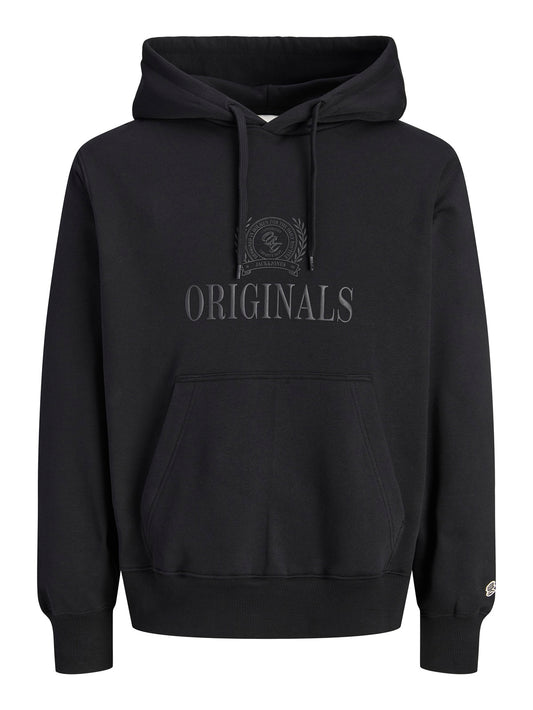 JACK&JONES JORFREDERIKSBERG MONOGRAM SWEAT ZWART