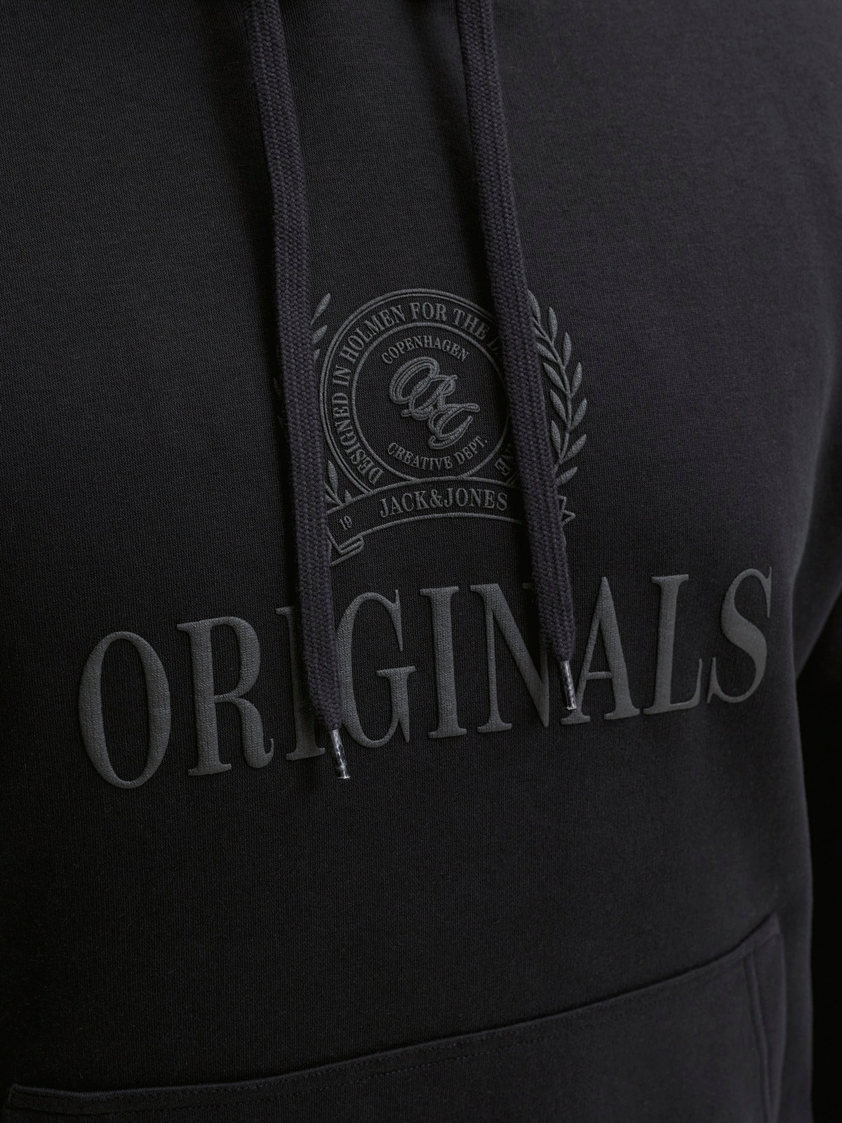 JACK&JONES JORFREDERIKSBERG MONOGRAM SWEAT ZWART