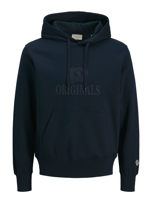 JACK&JONES JORFREDERIKSBERG MONOGRAM SWEAT BLAUW
