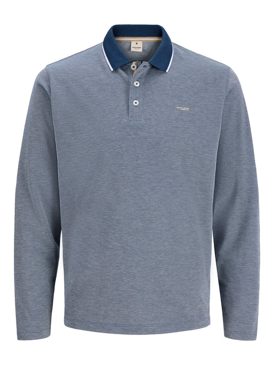 JACK&JONES JPRBLUALVES LS POLO PLS KLEUR INSIGNIA BLUE