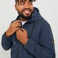 JACK&JONES  JJEBASIC SOFTSHELL HOOD NOOS PLS BLAUW
