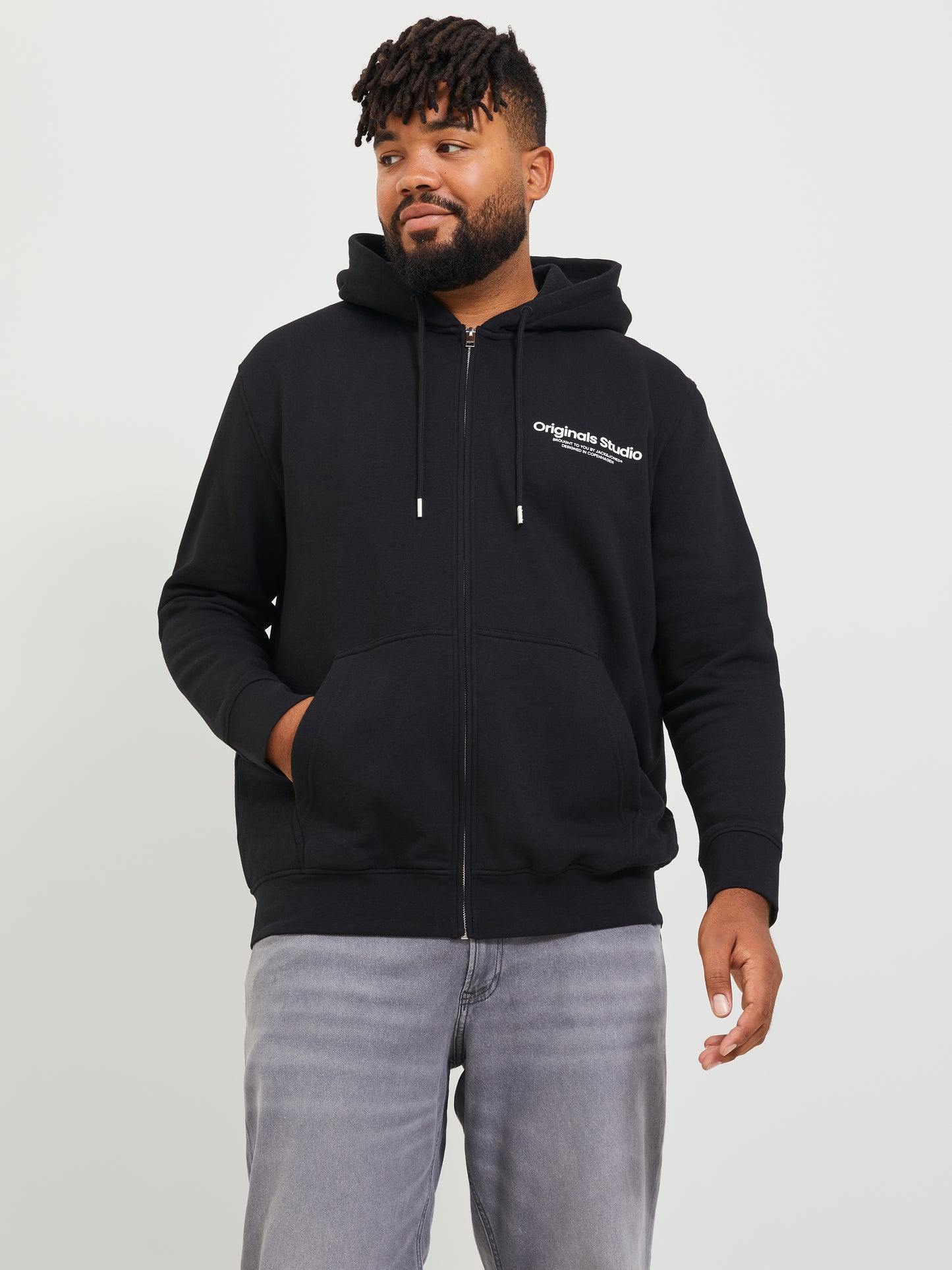 JACK&JONES JORVESTERBRO SWEAT ZIP HOOD NOOS PLS