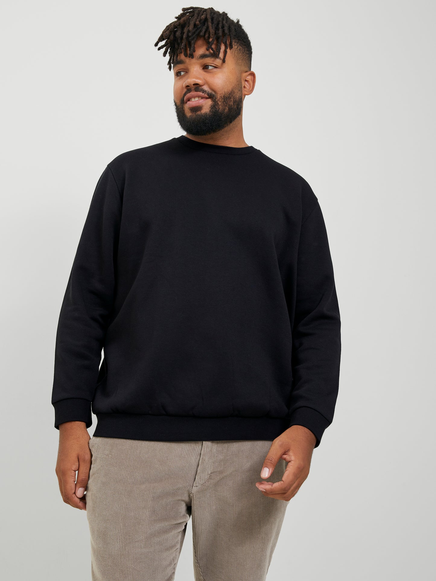 JACK&JONES  JJEBRADLEY SWEAT CREW NOOS PLS ZWART