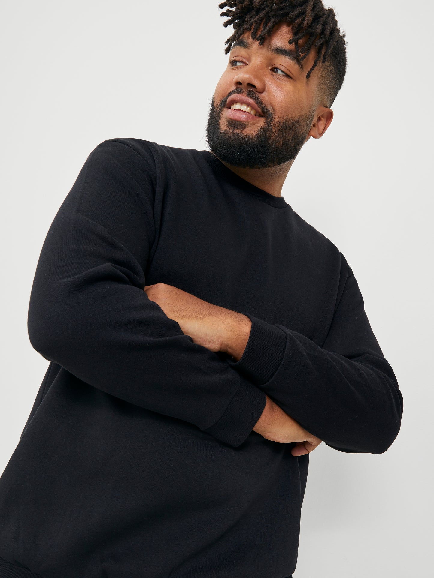 JACK&JONES  JJEBRADLEY SWEAT CREW NOOS PLS ZWART