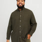 JACK&JONES  JPRBLUNORRIS FLANNEL LS SHIRT BF PLS GROEN