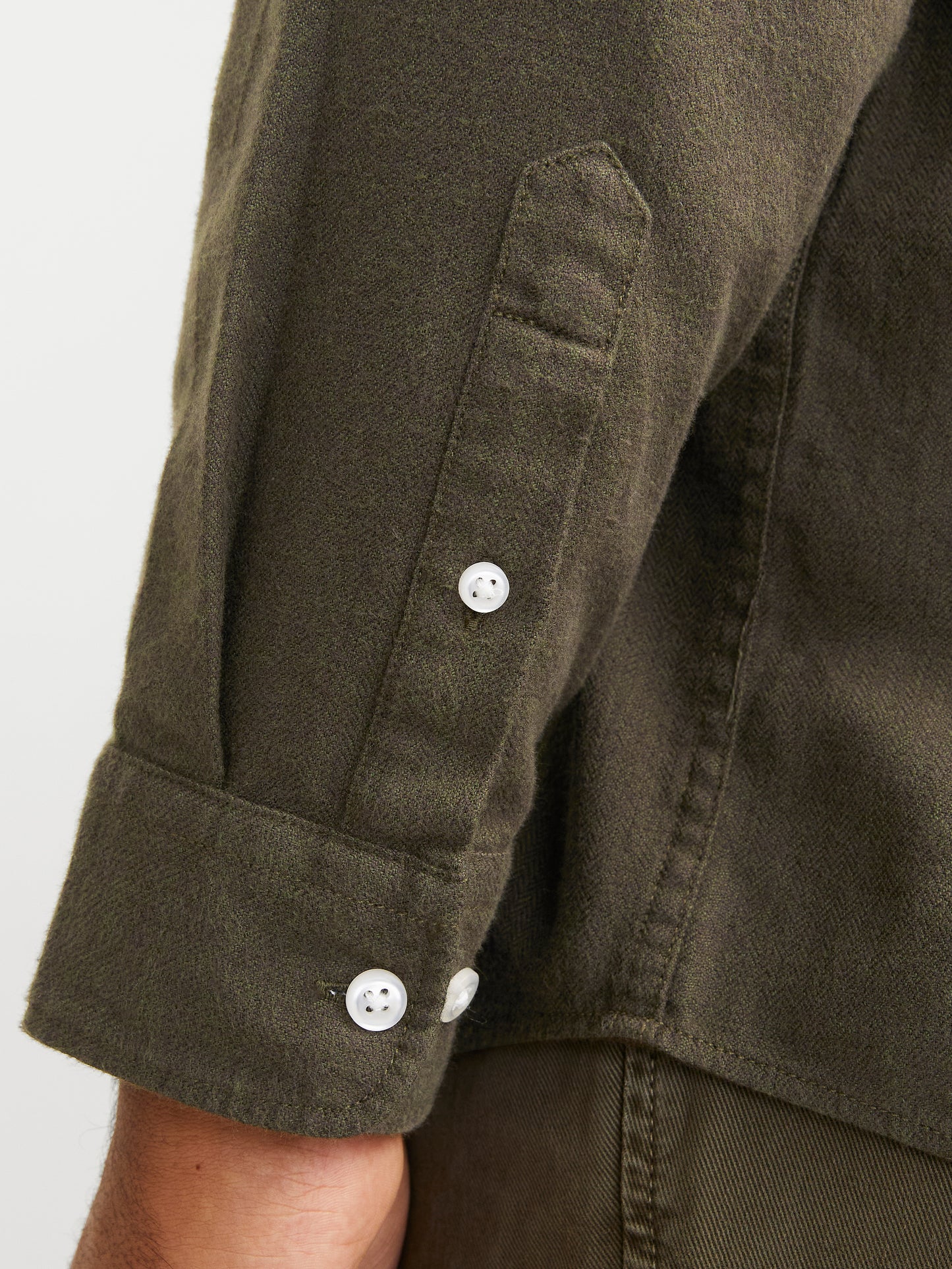 JACK&JONES  JPRBLUNORRIS FLANNEL LS SHIRT BF PLS GROEN