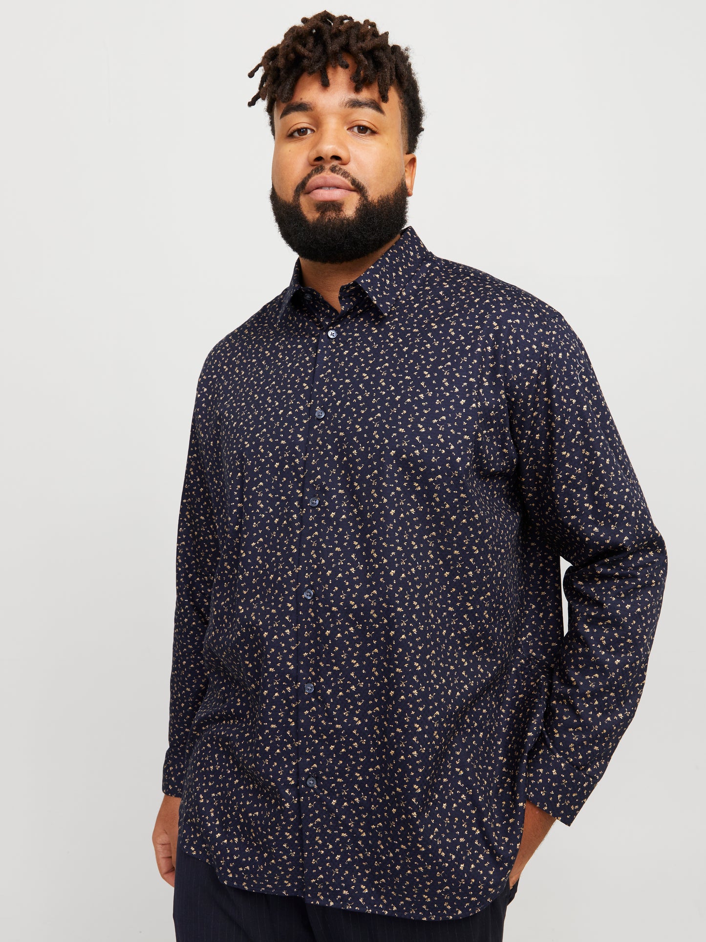 JPRBLALEEDS PRINT STRUCTURE SHIRT PLS