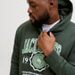 JACK&JONES  JJMAKO SWEAT HOOD Kleur Groen