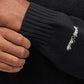 JACK&JONES JORNORREBRO KNIT HALF ZIP PLS ZWART