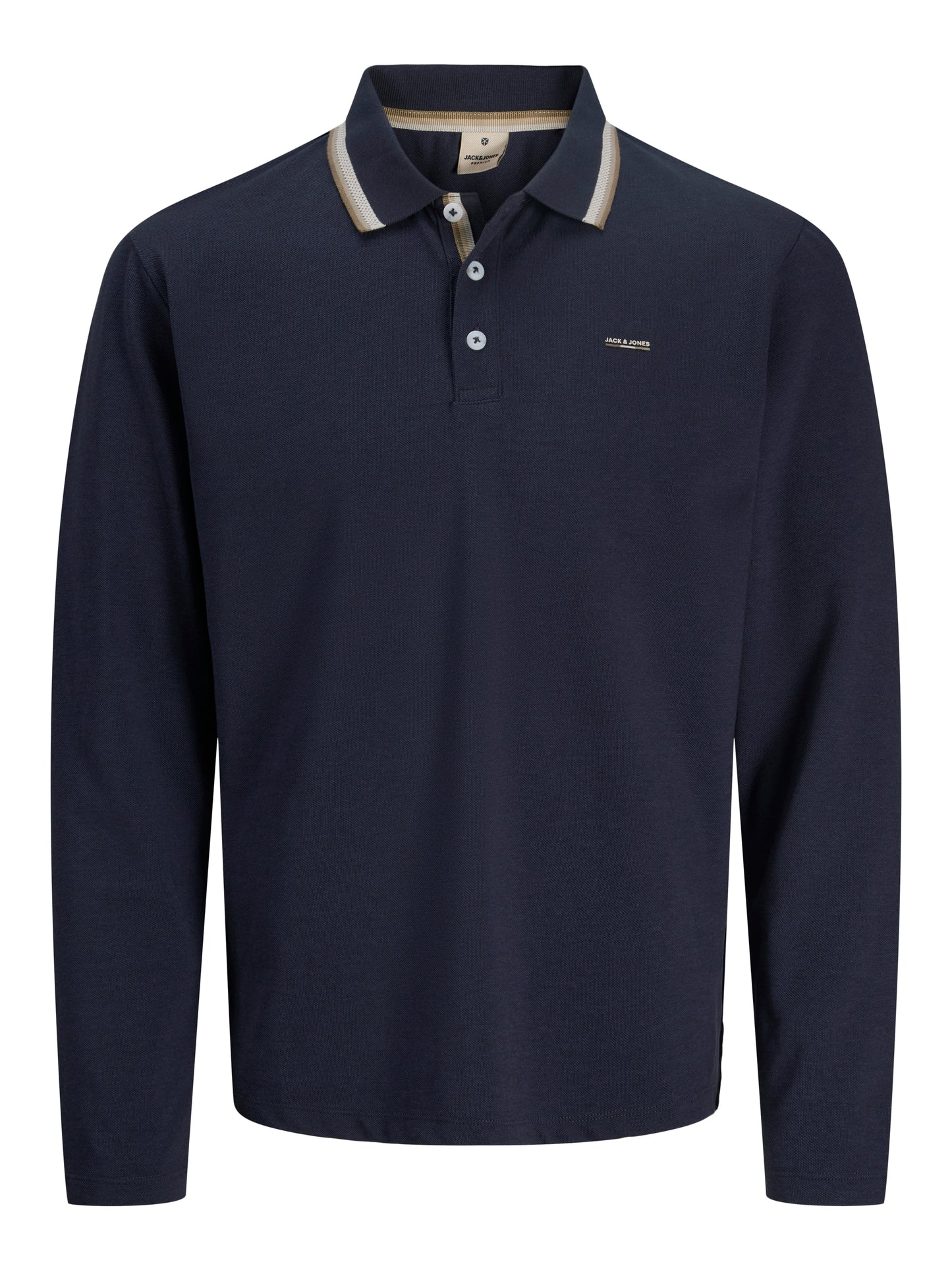 JACK&JONES JPRBLUALVES LS POLO PLS BLAUW