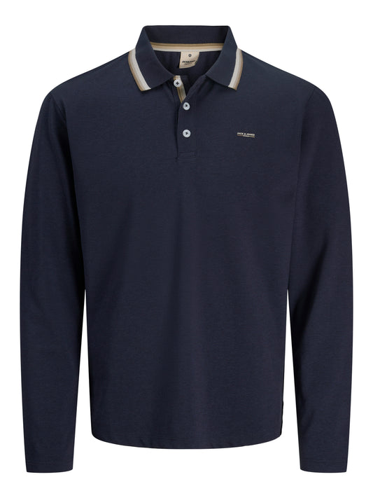 JACK&JONES JPRBLUALVES LS POLO PLS BLAUW