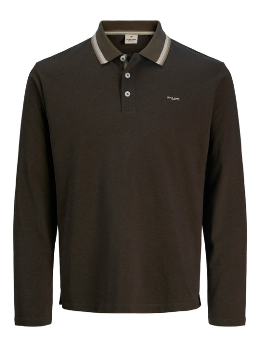 JACK&JONES JPRBLUALVES LS POLO PLS BRUIN