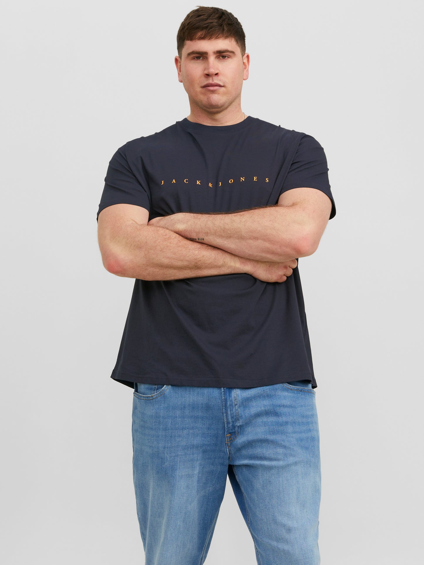 JACK&JONES  JJESTAR JJ TEE SS NOOS BLAUW
