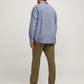 JACK & JONES  JJELINEN BLEND SHIRT BLAUW GROTE MAAT