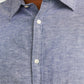 JACK & JONES  JJELINEN BLEND SHIRT BLAUW GROTE MAAT
