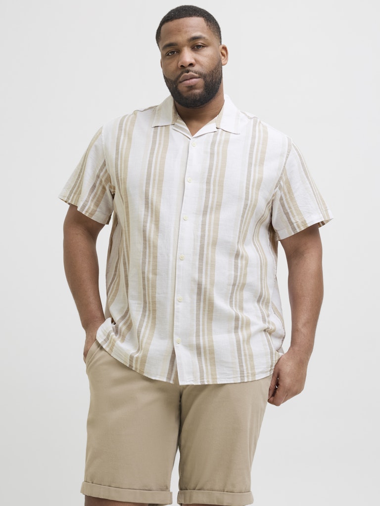 Jack & Jones PLUS JPRCCSUMMER STRIPE RESORT S/S SHIR PLS