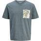 JACK&JONES JORSPLIT AOP POCKET TEE STORMY WEATHER GROTE MATEN