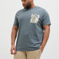 JACK&JONES JORSPLIT AOP POCKET TEE STORMY WEATHER GROTE MATEN